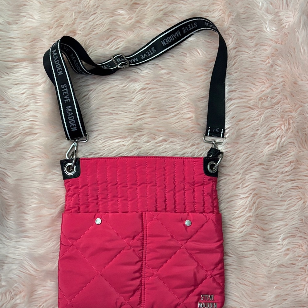 Steve Madden Fuchsia Quilted Crossbody Bag